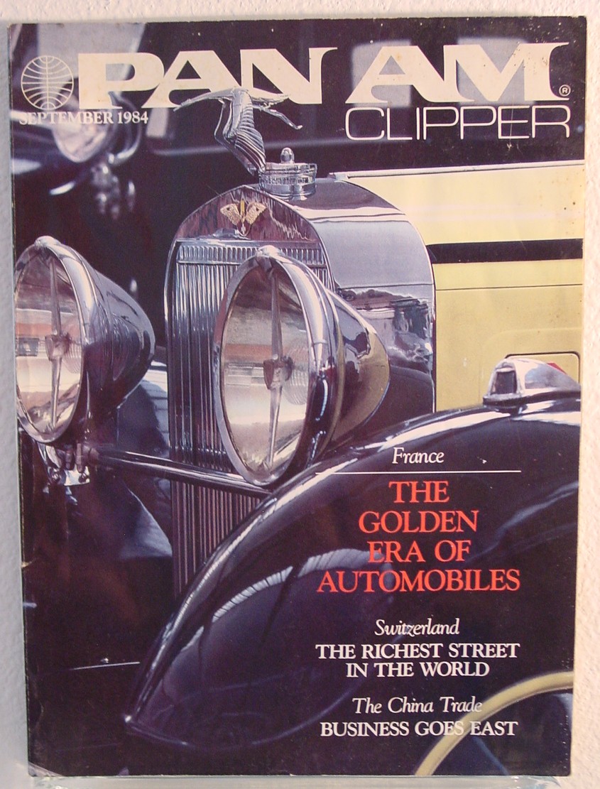 1984 September, Clipper in-flight Magazine with a cover story on antique cars.